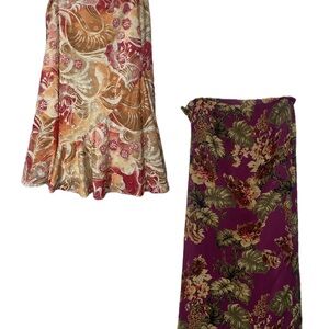Women’s Floral Maxi/ midi Skirts - Elegant Printed Design